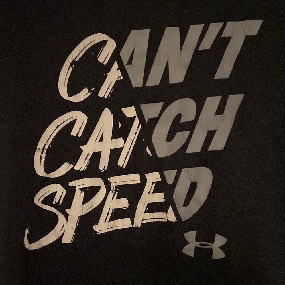 Under Armour Can’t Catch Speed Black Graphic T-Shirt Youth Size Medium 🔥 YB6 - Picture 2 of 4